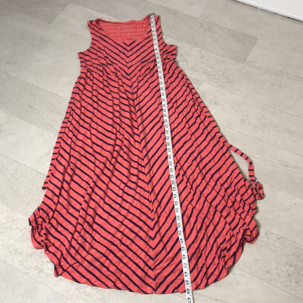 Liz Lange Maternity Dress Sz M Orange Navy Blue - Picture 6 of 7